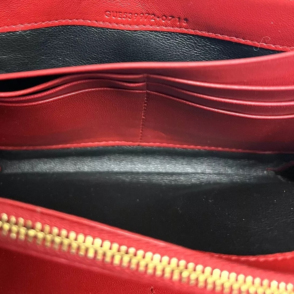 Yves Saint Laurent Red Quilted Vicky Organizer Wallet - Picture 10 of 10